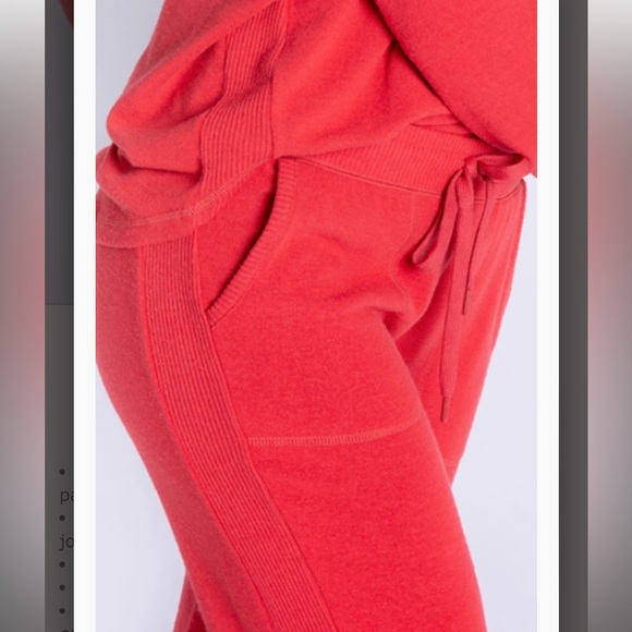 EUC PJ Salvage Peachy Banded Jogger Loungewear Burnt Red Size Small - Picture 12 of 13